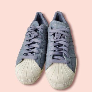 ADIDAS (Shelltoe) Snake Print Sneakers Light Blue